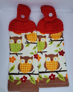 Bunch of Owls Hanging Kitchen Towel Set