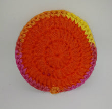 Load image into Gallery viewer, Pink Yellow Orange Cotton & Nylon Dish Scrubbies