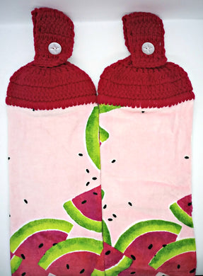 Summer Watermelons Hanging Kitchen Towel Set