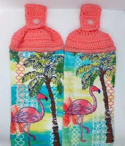 Flamingo Hanging Kitchen Towel Set