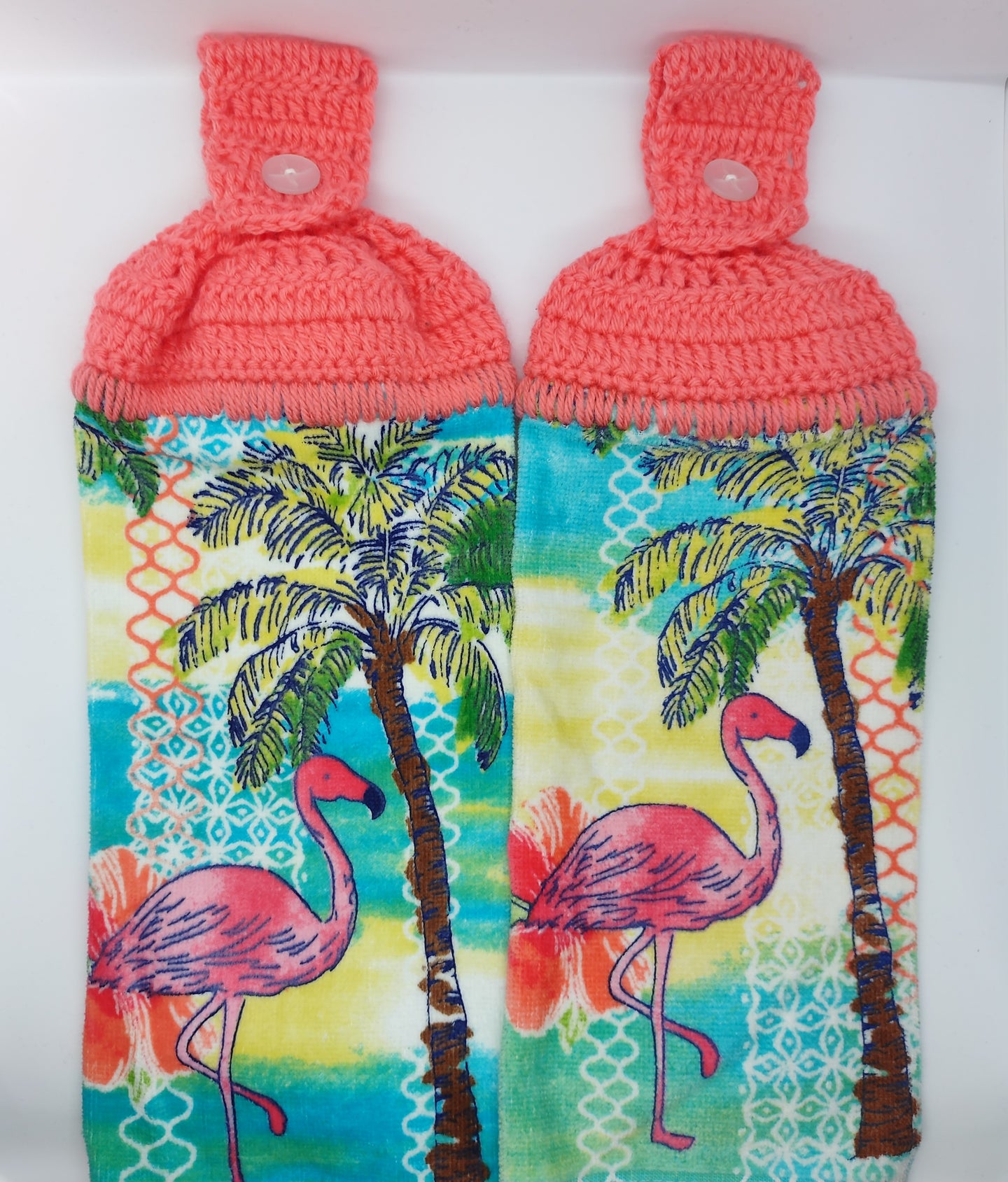 Flamingo Hanging Kitchen Towel Set