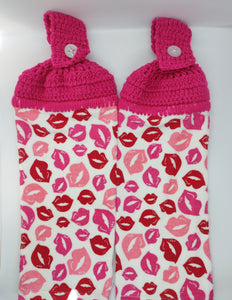 Valentine's Day Lips Hanging Kitchen Towel Set