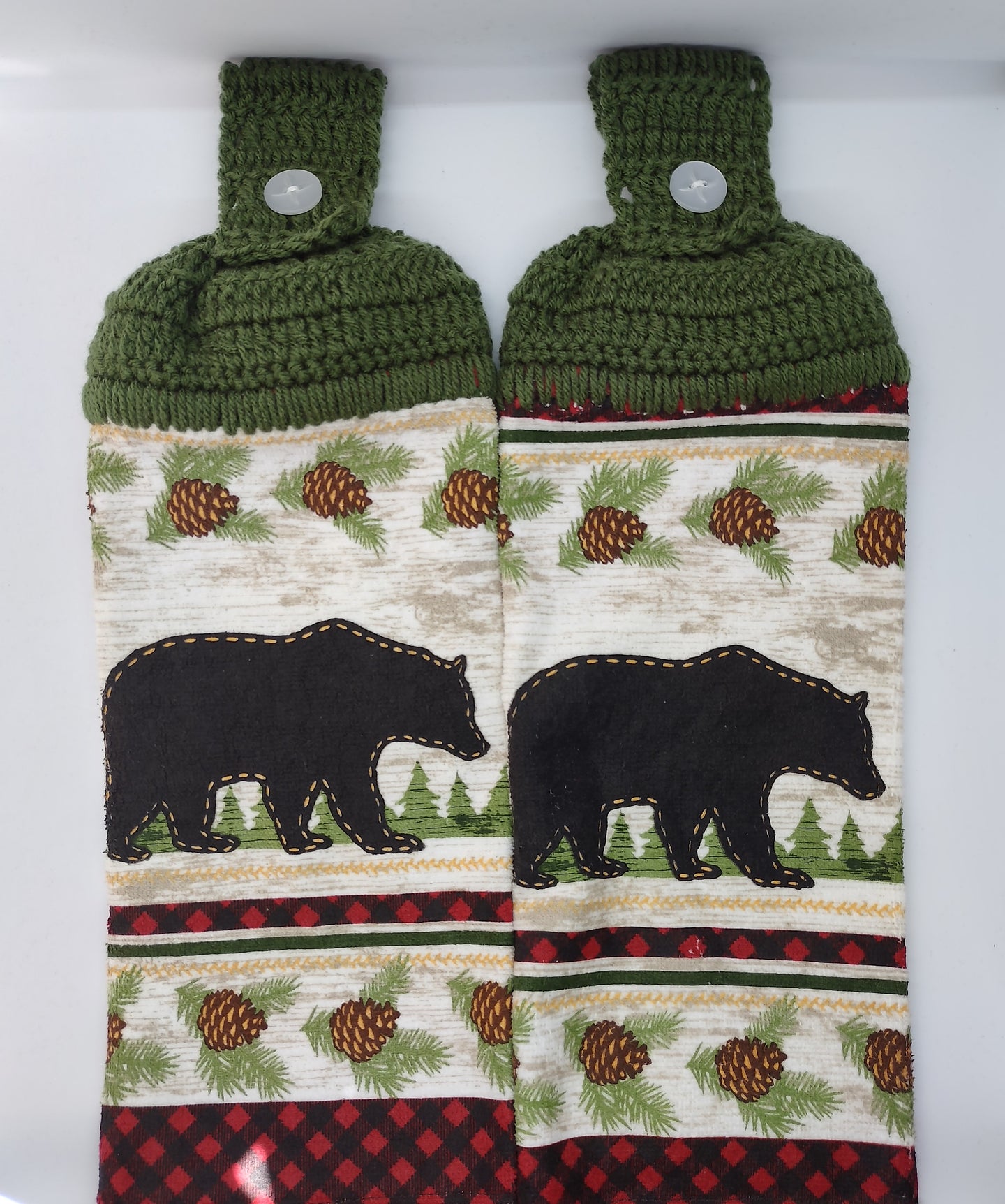 Woodland Bear Hanging Kitchen Towel Set