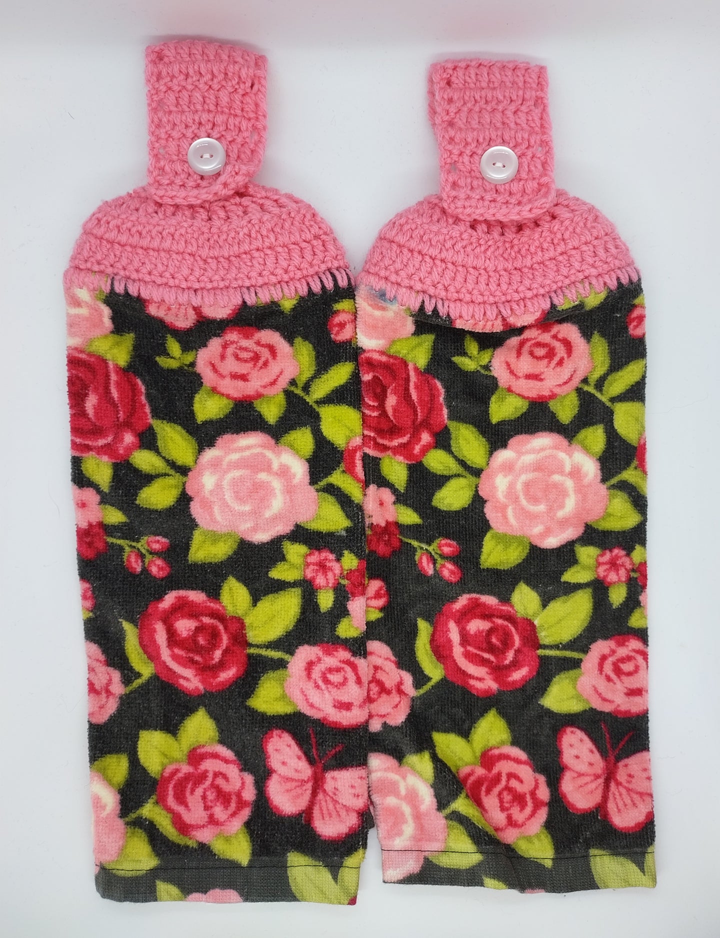 Roses & Butterflies Hanging Kitchen Towel Set