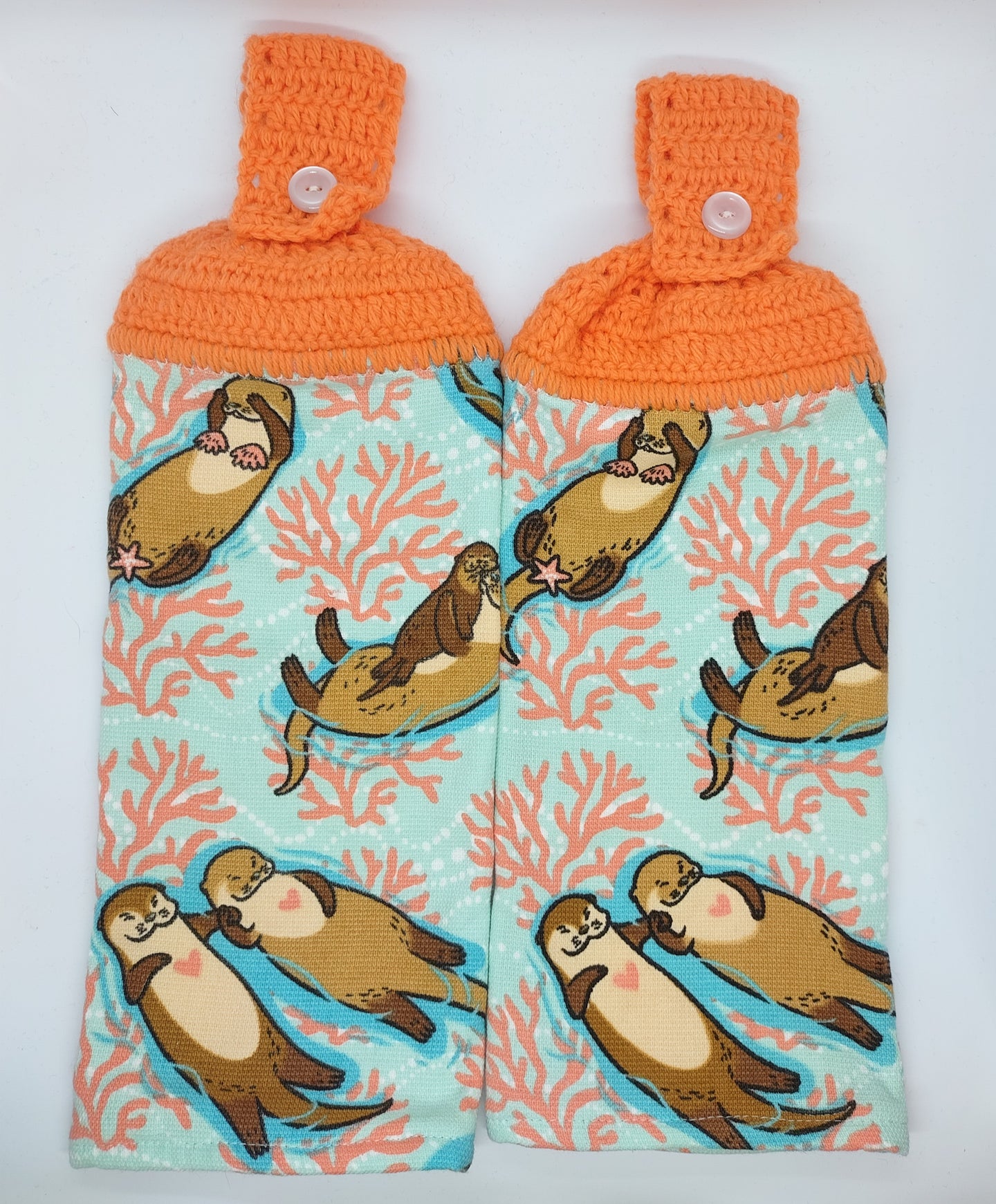 Adorable Otters Hanging Kitchen Towel Set
