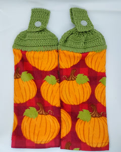 Pumpkins Fall Harvest Autumn Hanging Kitchen Towel Set