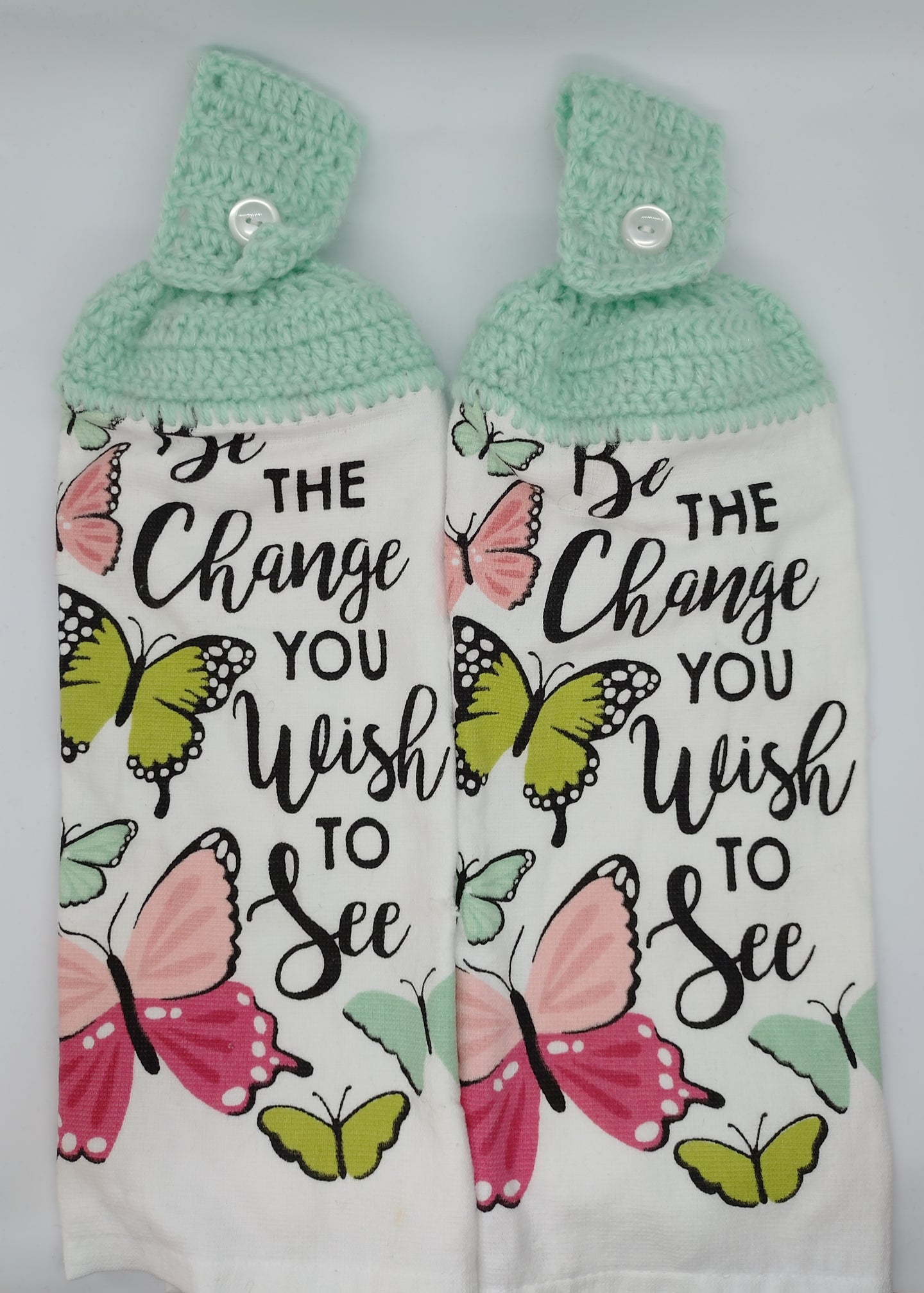 Butterflies Be the Change You Wish to See Hanging Kitchen Towel Set