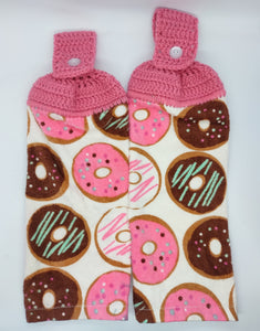 Doughnuts Donuts Hanging Kitchen Towel Set