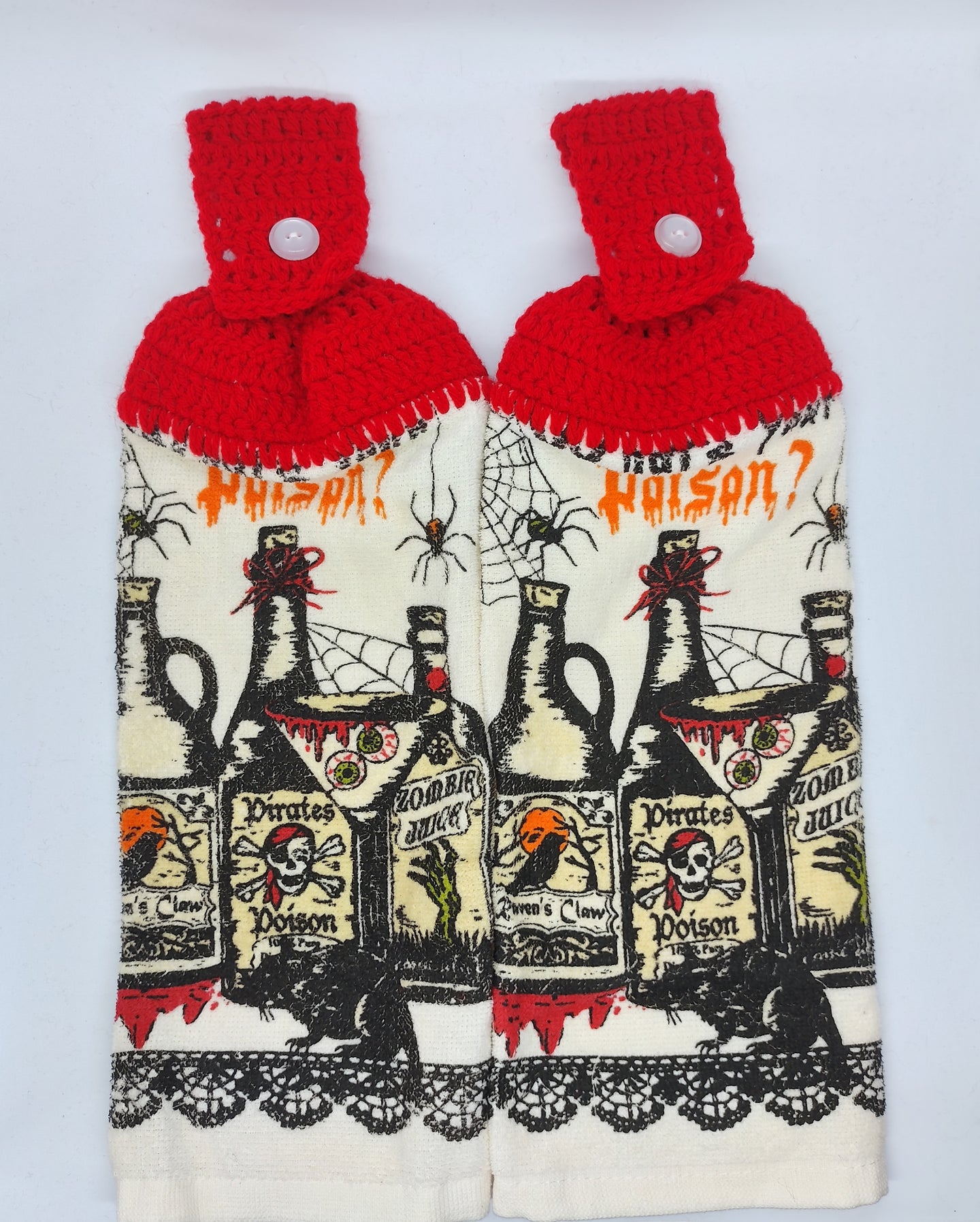 Halloween What's Your Poison Juice Hanging Kitchen Towel Set