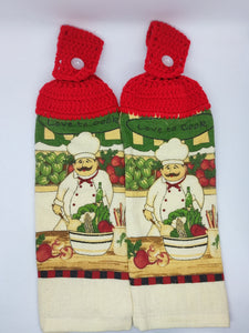 Chef Love To Cook Hanging Kitchen Towel Set