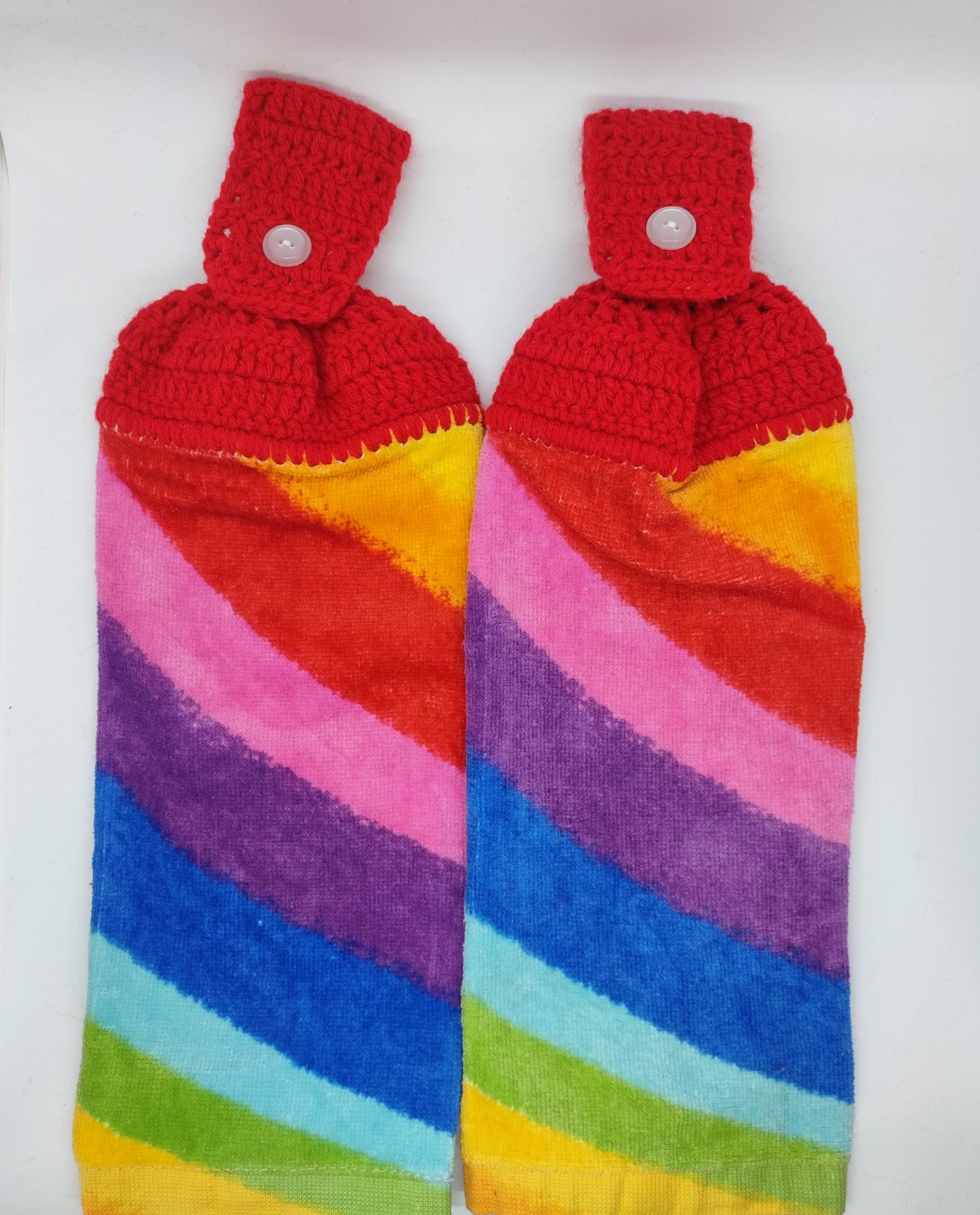 Rainbow Stripes Hanging Kitchen Towel Set
