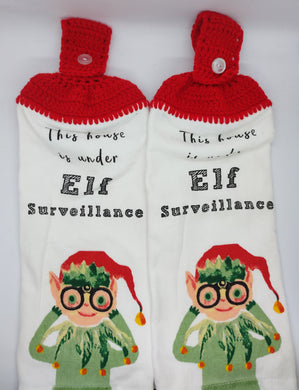 Christmas Elf Hanging Kitchen Towel Set