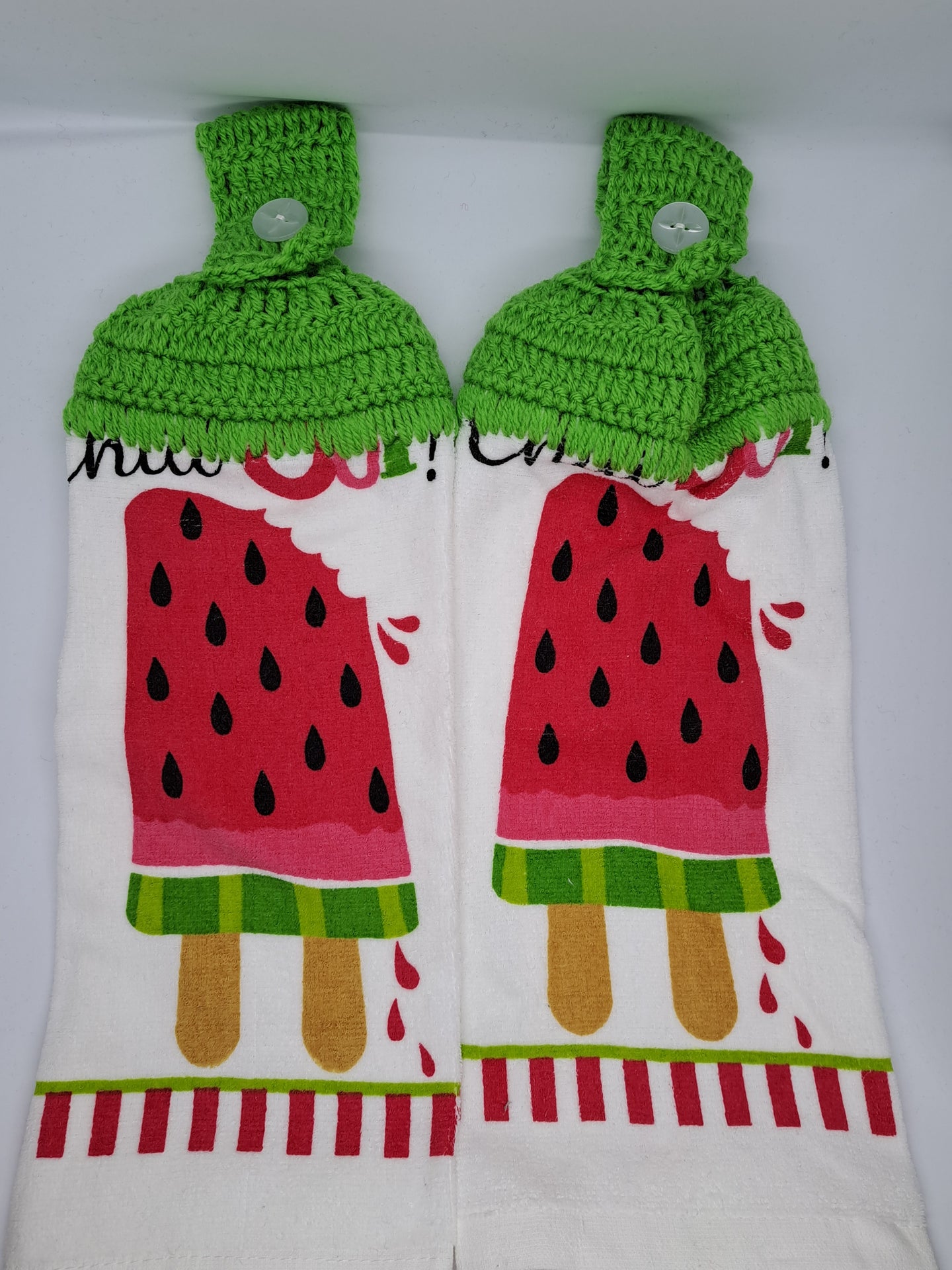 Watermelon Popsicle Hanging Kitchen Towel Set