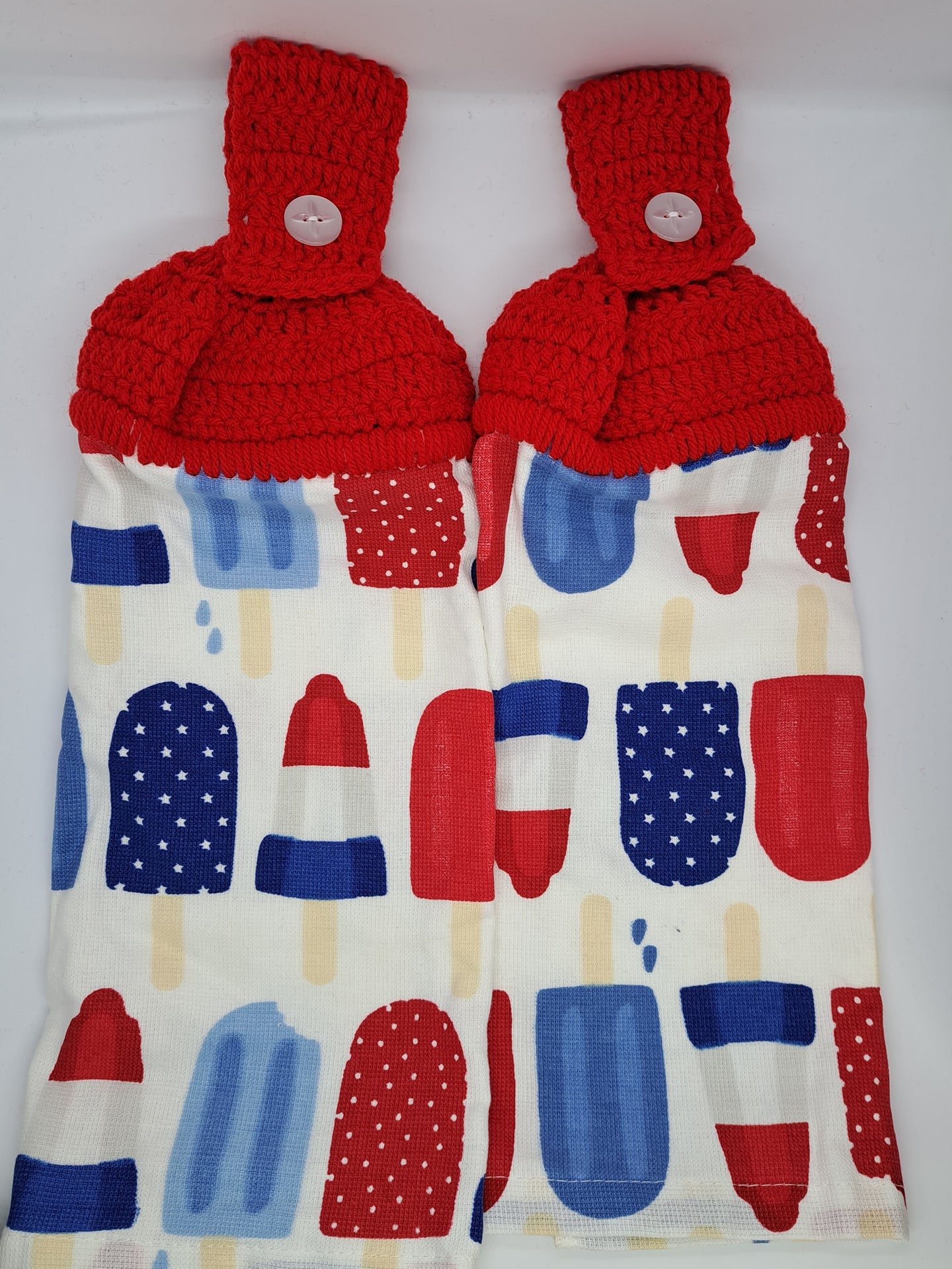 Patriotic Popsicles Hanging Kitchen Towel Set