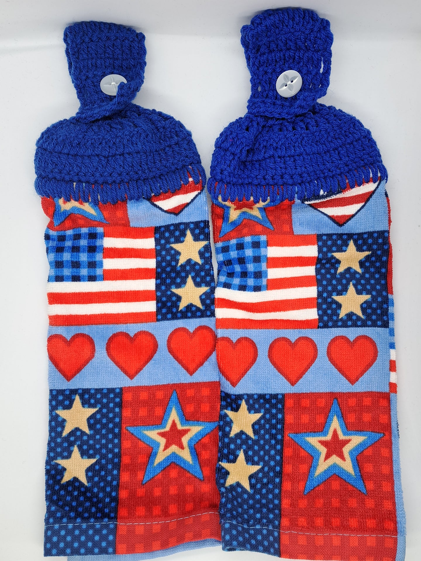 Patriotic Patchwork Hanging Kitchen Towel Set