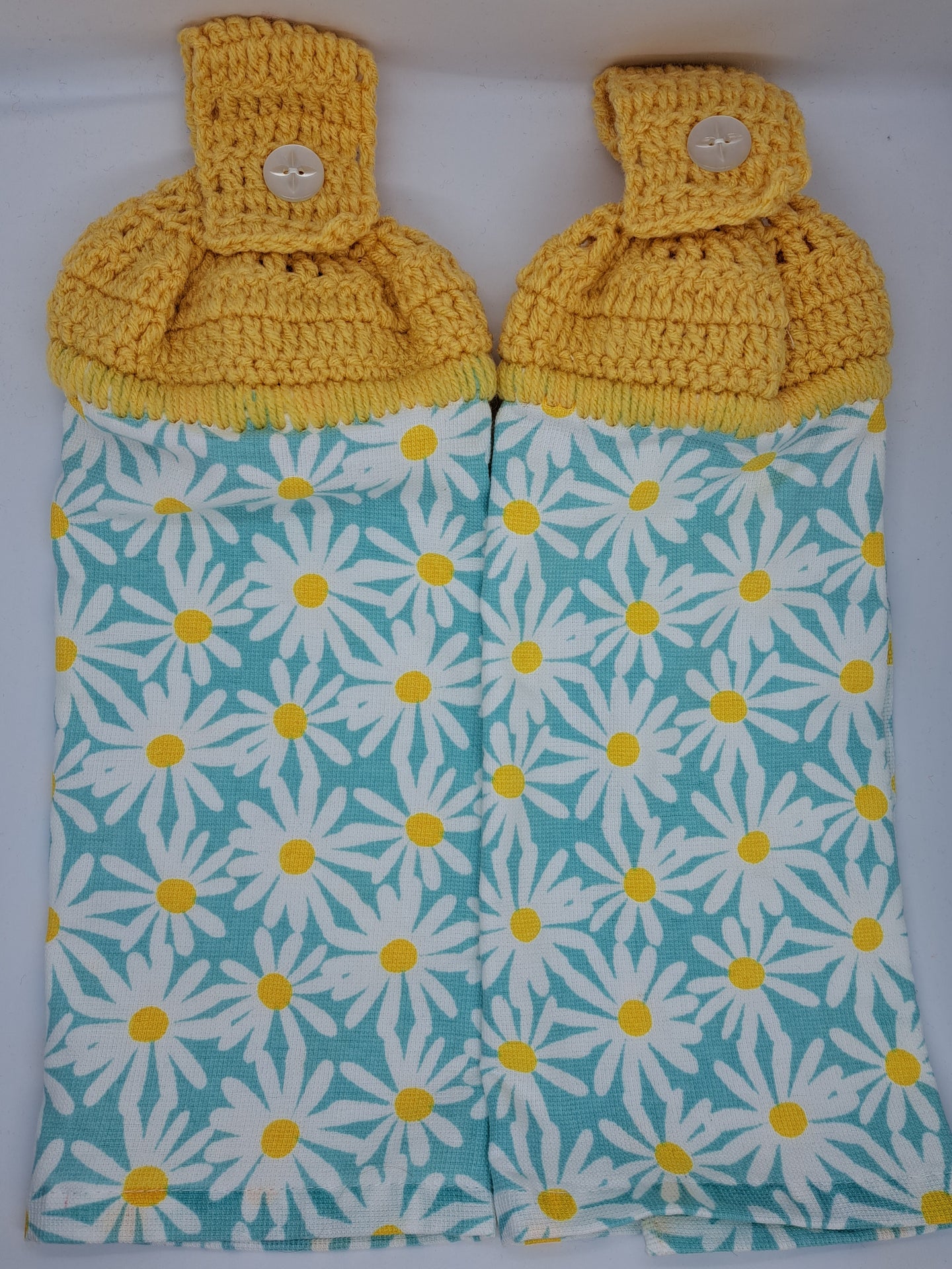 Spring Daisies Floral Daisy Hanging Kitchen Towel Set