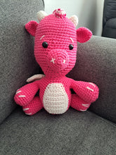 Load image into Gallery viewer, Raspberry Burst Dragon Amigurumi Stuffed Animal