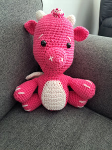 Raspberry Burst Dragon Amigurumi Stuffed Animal