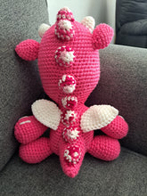 Load image into Gallery viewer, Raspberry Burst Dragon Amigurumi Stuffed Animal