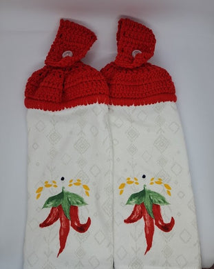 Chile Peppers Hanging Kitchen Towel Set