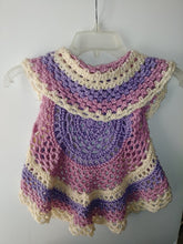 Load image into Gallery viewer, Girls Ring Around The Rosie Vest Size 5T Cream Pink Lavender Circle Vest