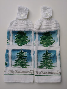 Oh, Christmas Tree Sparkling Hanging Kitchen Towel Set
