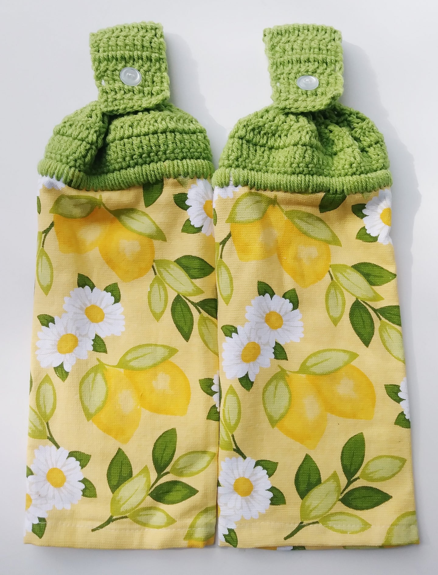 Lemons & Daisies Hanging Kitchen Towel Set