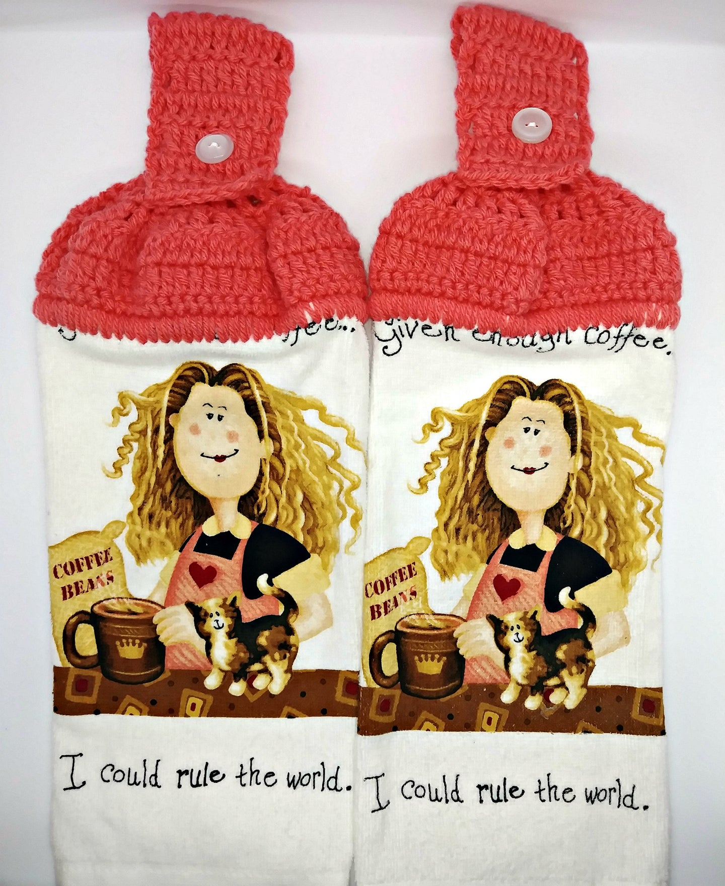 Coffee Lady Hanging Kitchen Towel Set