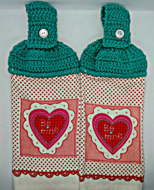 Be Mine Valentine's Day Hanging Kitchen Towel Set