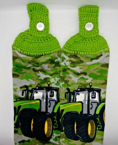 Country Farm Tractor Hanging Kitchen Towel Set