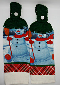 Christmas Snowman Hanging Kitchen Towel Set