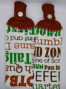 Football Sayings Hanging Kitchen Towel Set