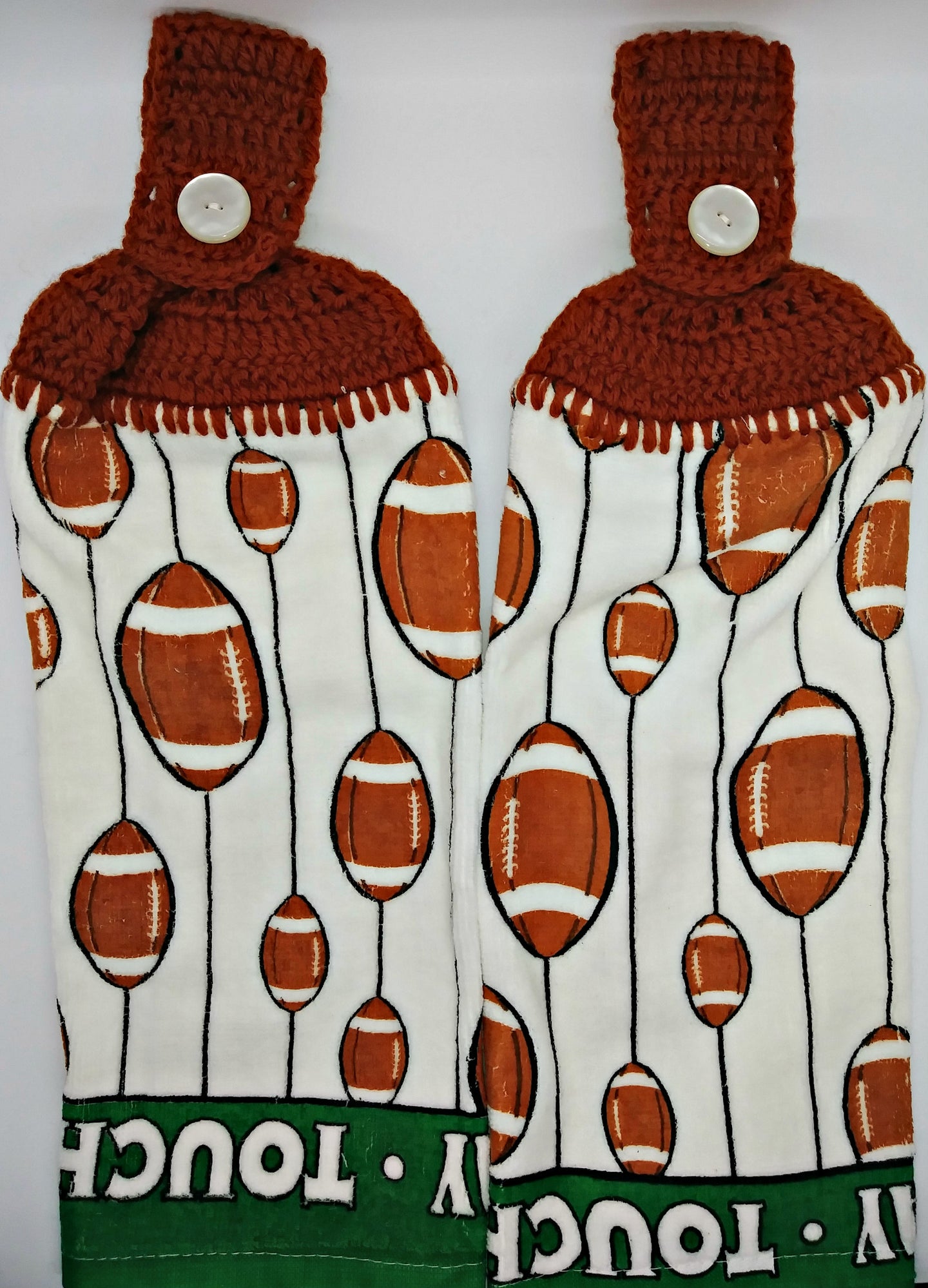 Footballs Touchdown Hanging Kitchen Towel Set