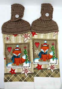 Christmas Fox Hanging Kitchen Towel Set