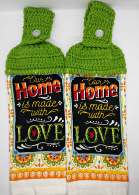 Our Home Is Made With Love Mandala Hanging Kitchen Towel Set