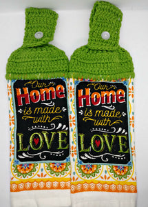 Our Home Is Made With Love Mandala Hanging Kitchen Towel Set