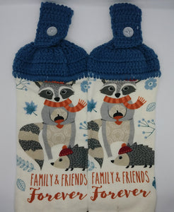 Raccoon Hedgehog Family & Friends Forever Hanging Kitchen Towel Set