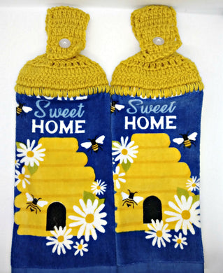 Home Sweet Home Honey Bees Hanging Kitchen Towel Set