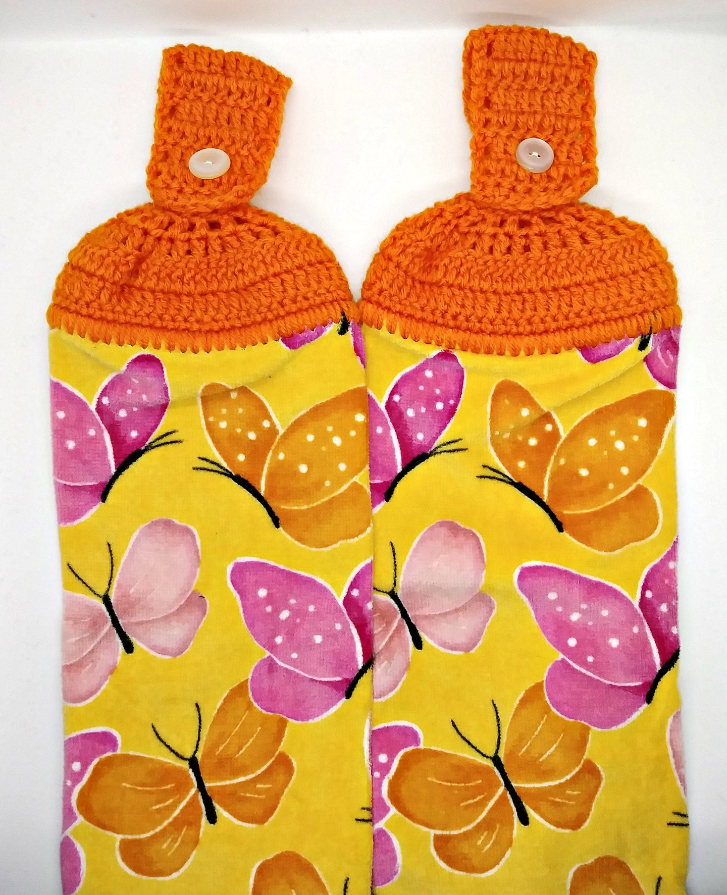Colorful Butterflies Hanging Kitchen Towel Set