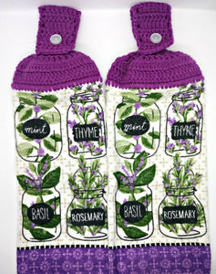 Herbs Thyme Garden Hanging Kitchen Towel Set