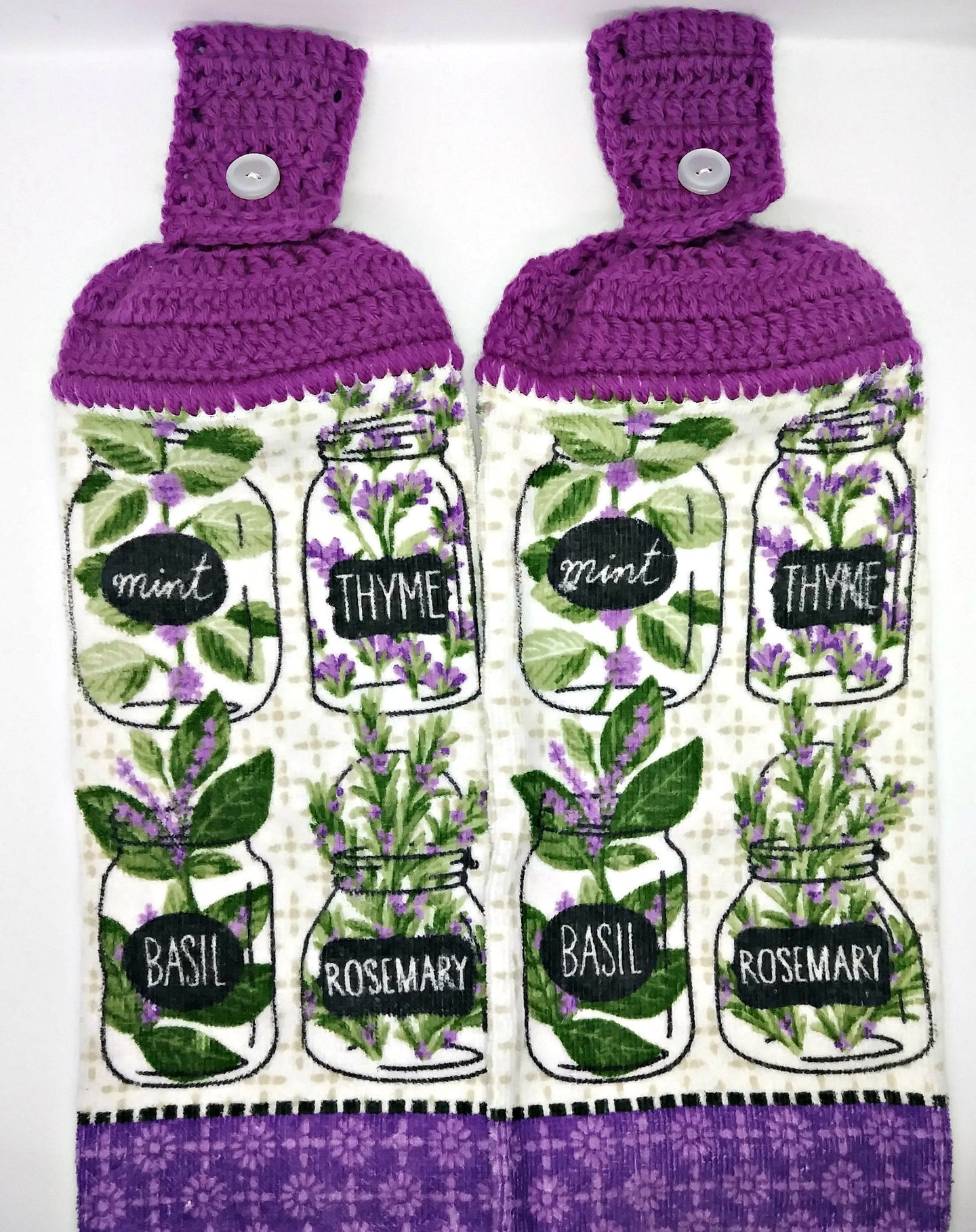 Herbs Thyme Garden Hanging Kitchen Towel Set