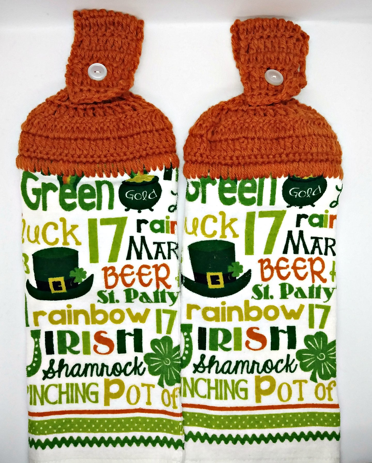 St. Patrick's Day Words Sayings Hanging Kitchen Towel Set