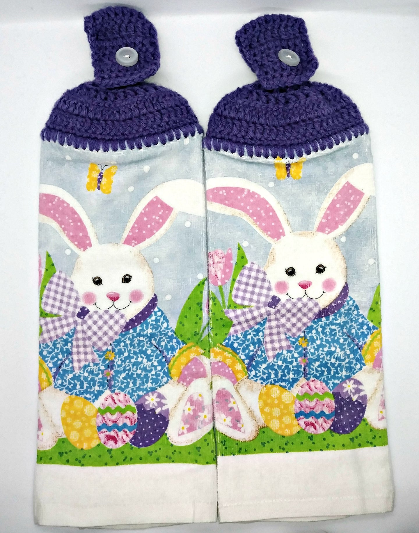 Adorable Easter Bunny Hanging Kitchen Towel Set