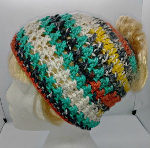 Teen Ladies Messy Bun Hat Painted Canyon