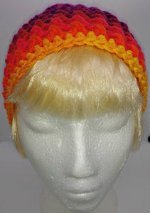 Teen Ladies Messy Bun Hat Fruity Stripe