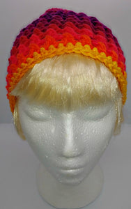 Teen Ladies Messy Bun Hat Fruity Stripe