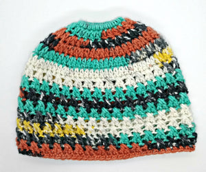 Teen Ladies Messy Bun Hat Painted Canyon