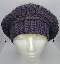 Load image into Gallery viewer, Ladies Teen Slouchy Toque Dark Lavender Winter Hat