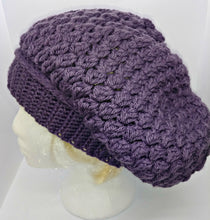 Load image into Gallery viewer, Ladies Teen Slouchy Toque Dark Lavender Winter Hat
