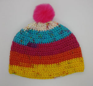 Ladies Teen Chunky Hat with Pompom